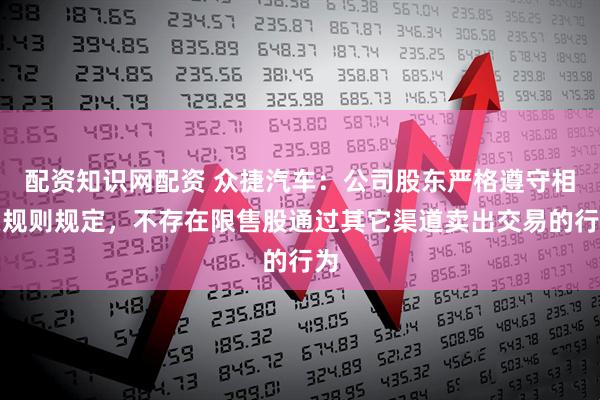 配资知识网配资 众捷汽车：公司股东严格遵守相关规则规定，不存在限售股通过其它渠道卖出交易的行为
